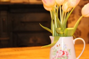 Tulips in a Cath Kidston milk jug