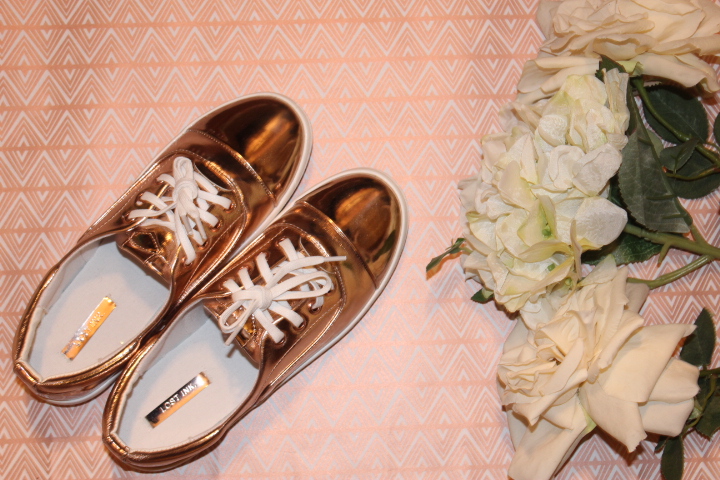 Rose Gold trainers from ASOS