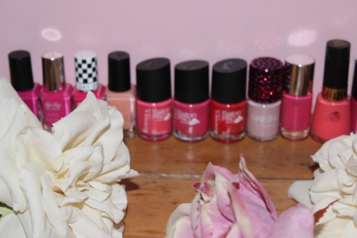 pink nail varnish